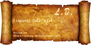Lugosy Dávid névjegykártya
